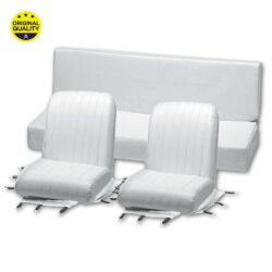13040010 Mehari Seat Covers – White – Complete Set – 2x Front & 1x Rear