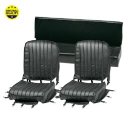 13040030 Mehari Seat Covers – Black – Complete Set – 2x Front & 1x Rear