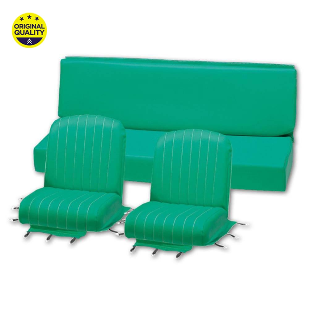 13040040 Mehari Seat Covers - Green - Complete Set - 2x Front & 1x Rear