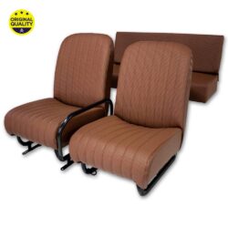 13040220 Mehari Seat Covers – Chocolate Targa – Complete Set – 2x Front & 1x Rear
