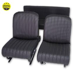 13040230 Mehari Seat Covers – Black Targa – Complete Set – 2x Front &  1x Rear