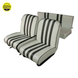13040360 Mehari Seat Covers – Brown and White – Complete Set – 2x Front &  1x Rear