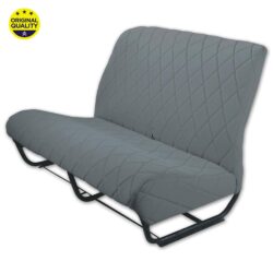 3300105 FRONT – Bench Seat Cover – With Sides – Grey Diamond Dolly Pattern