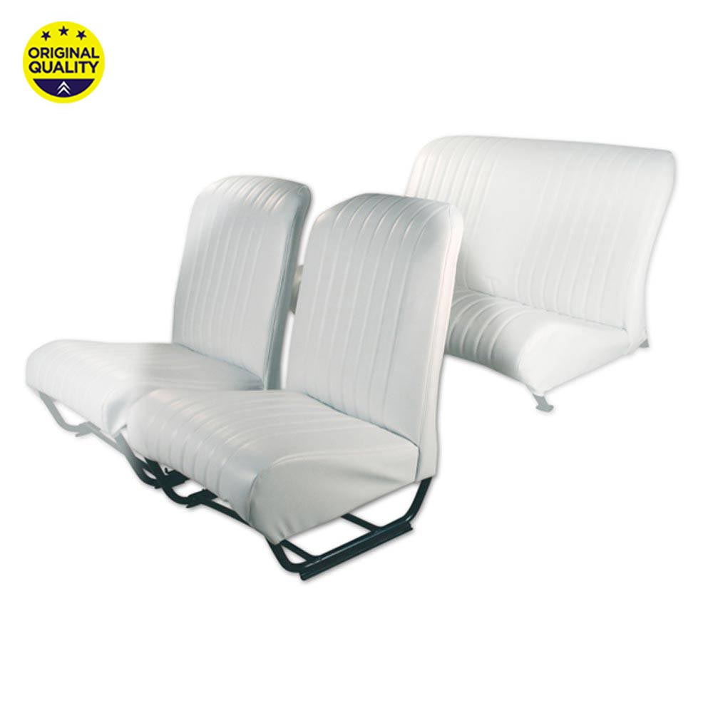 3300401 LEFT FRONT - Seat Cover - Inner Rounded Corners - With Sides - White