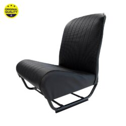 33004010 LEFT FRONT – Seat Cover – Inner Rounded Corners – With Sides – Black Targa