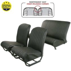 33042110 Seat Cover Set – Inner Rounded Corners – With Sides – Black Targa – Complete Set
