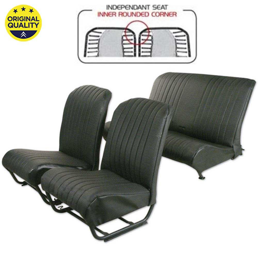 33042110 Seat Cover Set - Inner Rounded Corners - With Sides - Black Targa - Complete Set