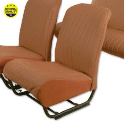 33004011 LEFT FRONT – Seat Cover – Inner Rounded Corners – With Sides – Brown Targa