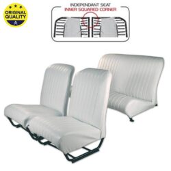 3304221 Seat Cover Set – Inner Squared Corners – With Sides – White – Complete Set