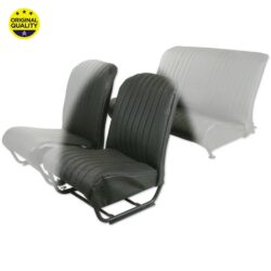 33004210 LEFT FRONT – Seat Cover – Inner Squared Corners – With Sides – Black Targa