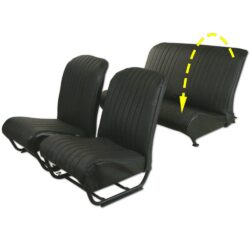 33041110 Seat Cover Set with Folding Rear Seat – Inner Rounded Corners – Black Targa