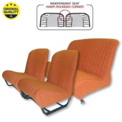 33042114 Seat Cover Set – Inner Rounded Corners – With Sides – Orange (SPOT)