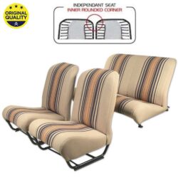 33042123 Seat Cover Set – Inner Rounded Corners – With Sides – Raye Beige