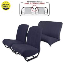 33042131 Seat Cover Set – Inner Rounded Corners – With Sides – Blue Fabric