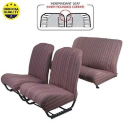 33042141 Seat Cover Set – Inner Rounded Corners – With Sides – Damier Red