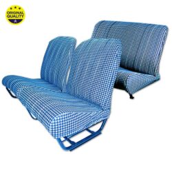 33042151 Seat Cover Set – Inner Rounded Corners – With Sides – Dogtooth Blue