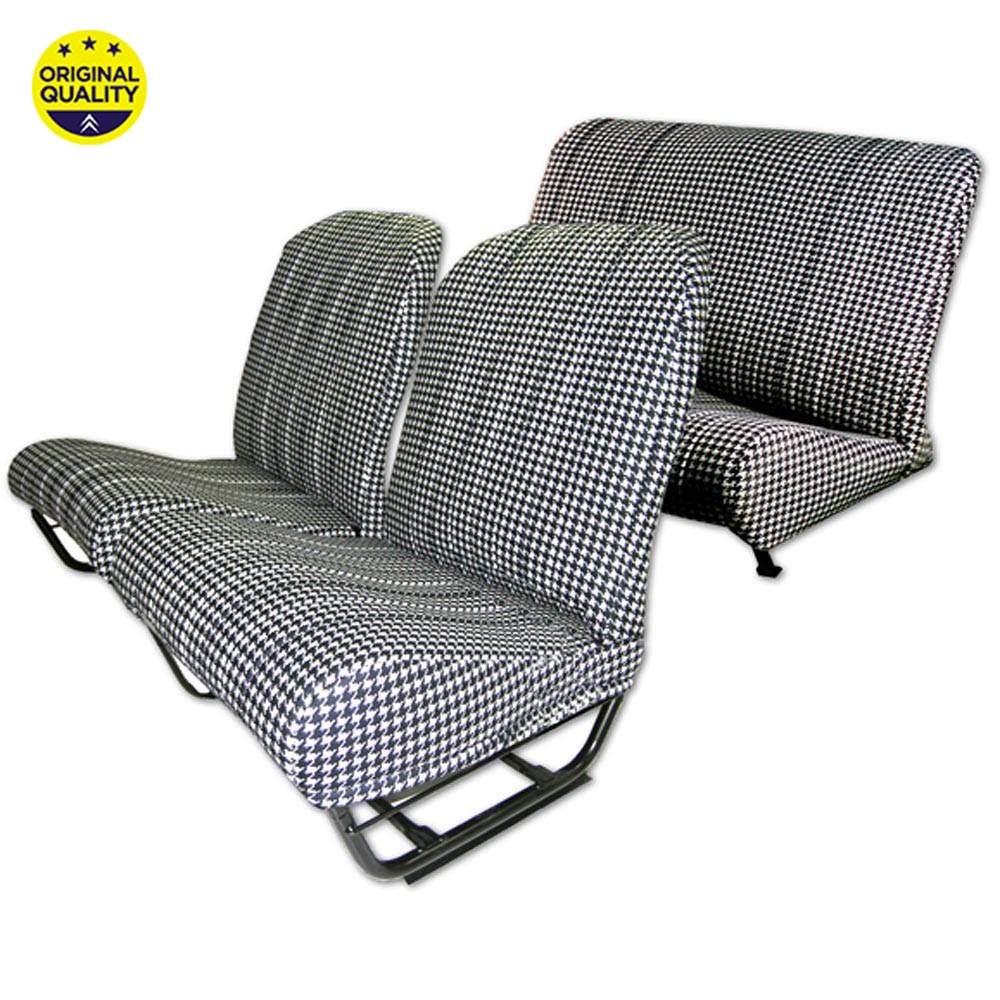33042152 Seat Cover Set - Inner Rounded Corners - With Sides - Dogtooth Black