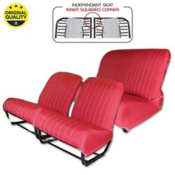 33042213 Seat Cover Set – Inner Squared Corners – With Sides – Red
