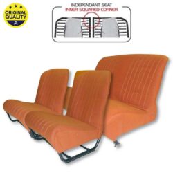33042214 Seat Cover Set – Inner Squared Corners – With Sides – Orange (SPOT)