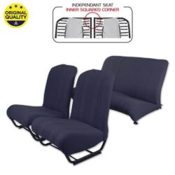 33042231 Seat Cover Set – Inner Squared Corners – With Sides – Blue Fabric