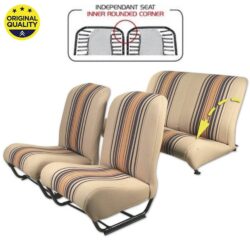 33043123 Seat Cover Set with Folding Rear Seat – Inner Rounded Corners – Raye Beige
