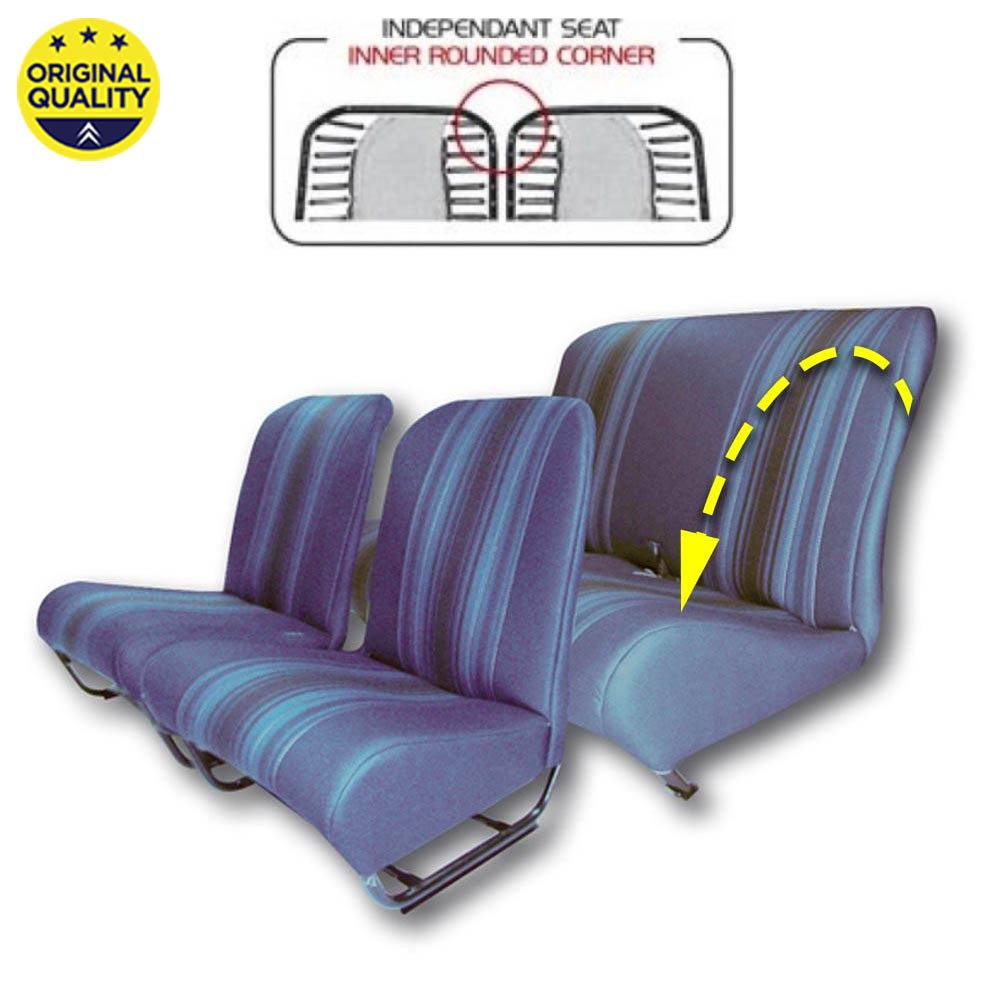 33043124 Seat Cover Set with Folding Rear Seat - Inner Rounded Corners - Raye Blue