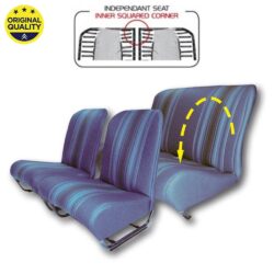 33043224 Seat Cover Set with Folding Rear Seat – Inner Squared Corners – Raye Blue