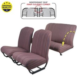33043241 Seat Cover Set with Folding Rear Seat – Inner Squared Corners – Damier Red