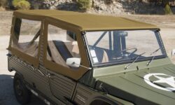 08010198 Mehari Complete COTTON Hood Set (With Upper Doors) for Aluminium Windscreen – Beige