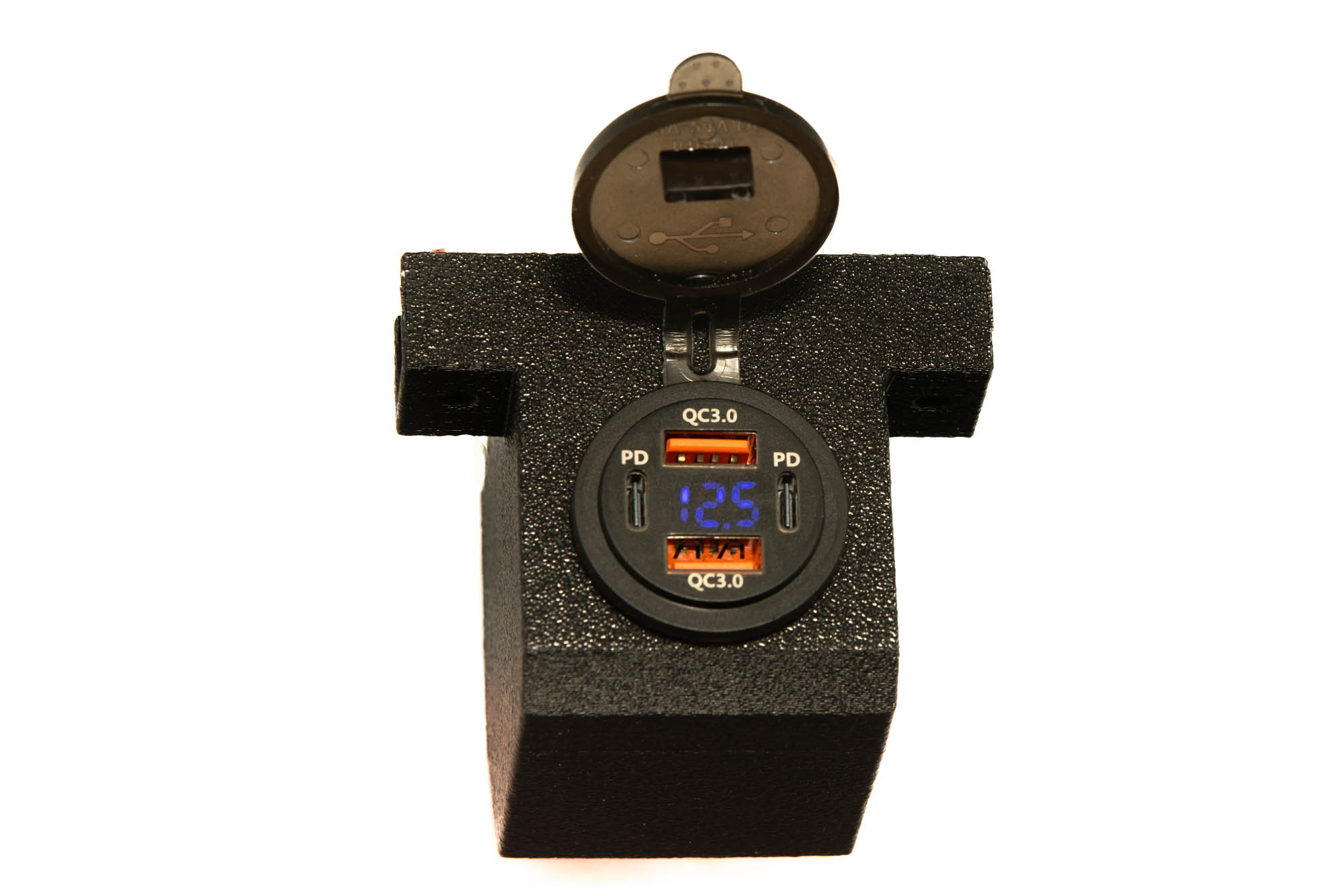 1712005 Twin USB USB-C Port with Voltmeter (Complete kit)