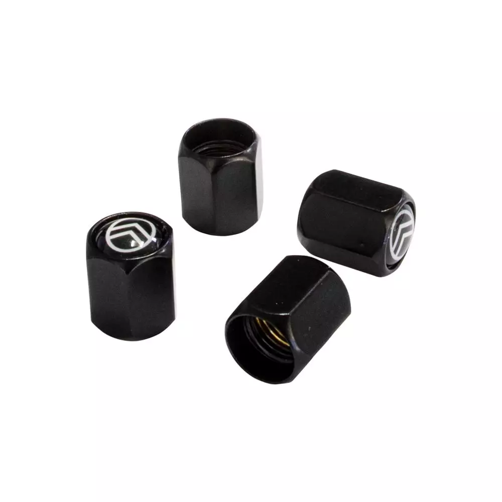 1201111 Citroen Logo Tyre Valves x4 - Black