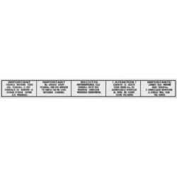 1650011 Engine Oil Change Sticker